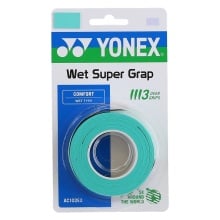 Yonex Overgrip Wet Super Grap 0.6mm (Komfort/glatt/leicht haftend) mintgrün 3er